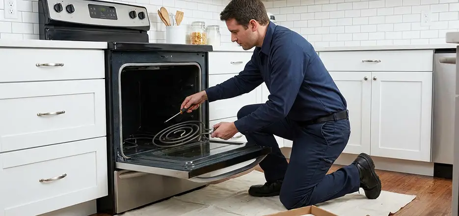 Oven Lower Heating Element Replacement in Waltham